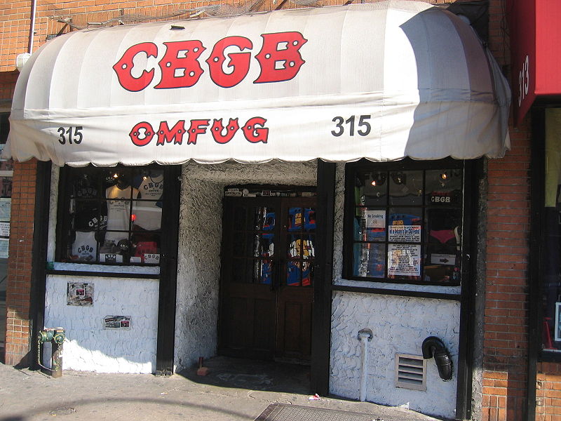 CBGB, a legendary club in New York, stands for Country, BlueGrass, and Blues.