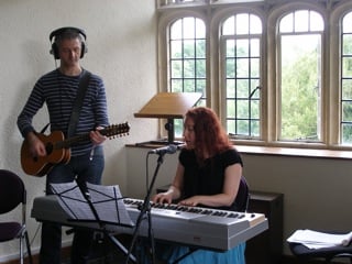 Songwriters Melissa Axel and Andy White, photo by James Jacoby